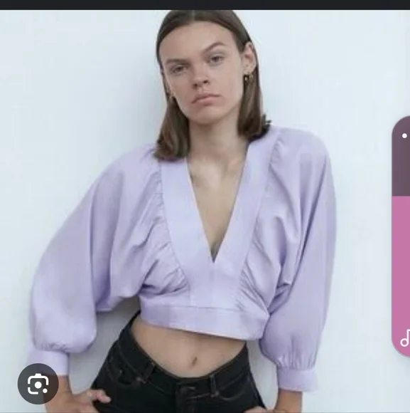 Zara long sleeve cropped top - Picture 2 of 6